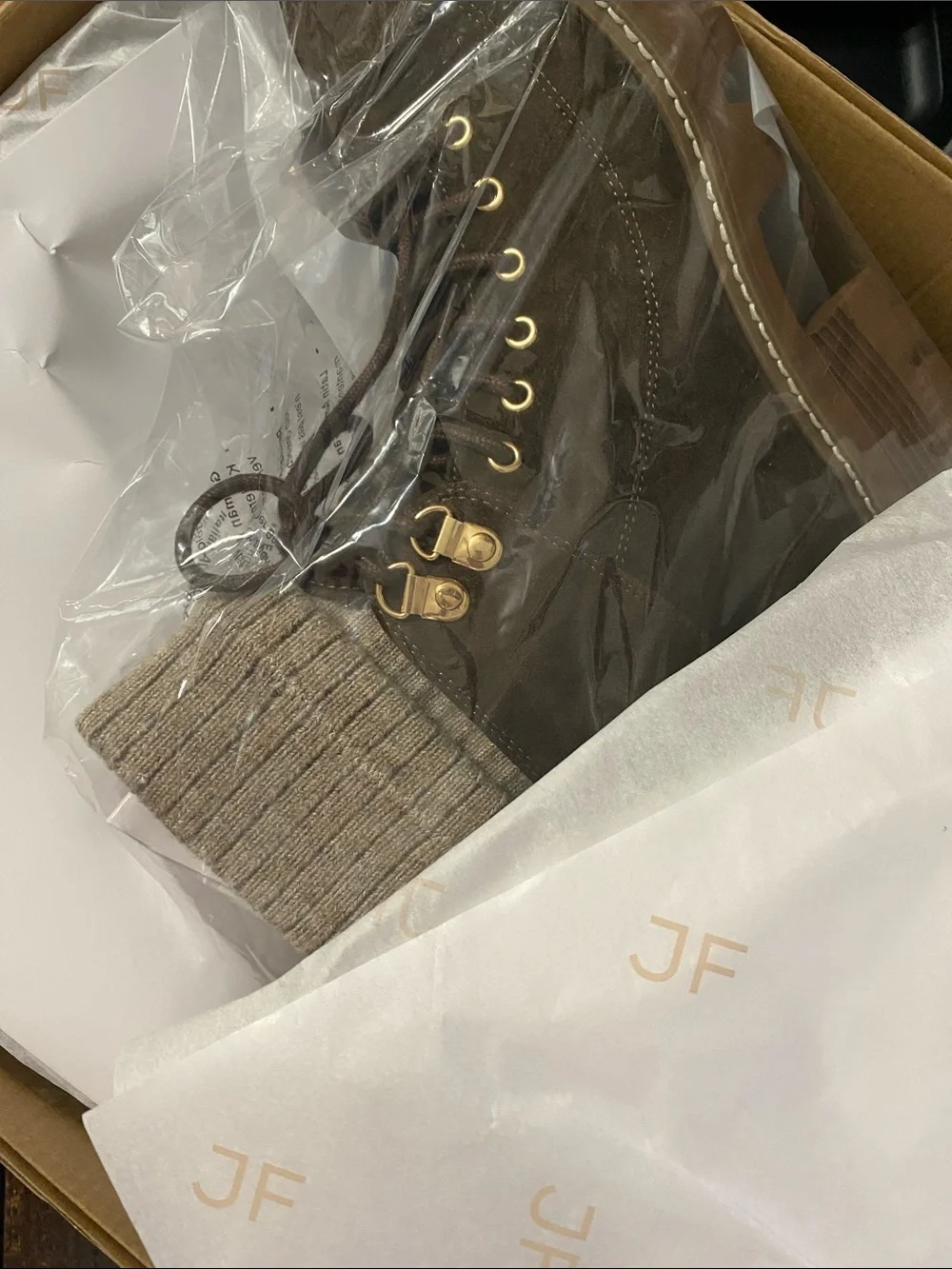 JustFab Women Boots Cold Madrid Color Brown CUBB /OATMEAL Size US 7.5 - Picture 8 of 8